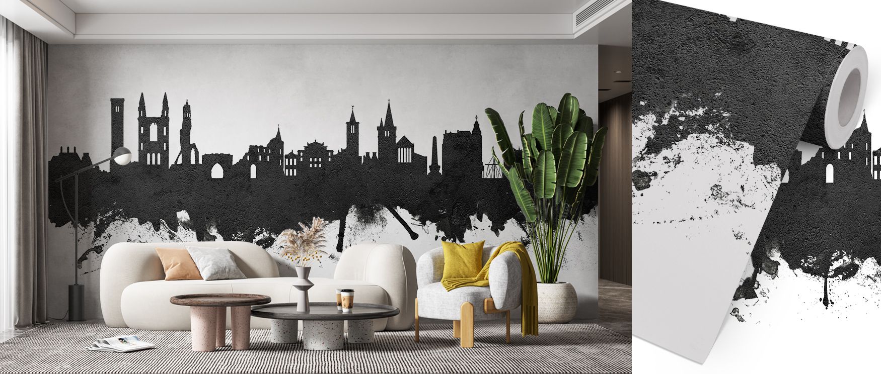 Horizons glow in Atlanta Georgia Skyline Blue & Bronze Wallpaper as silhouettes carry luminous accents, presenting bedrooms or dining areas with cultural resonance, calm elegance, and heritage refinement expressed through color balance and architectural h