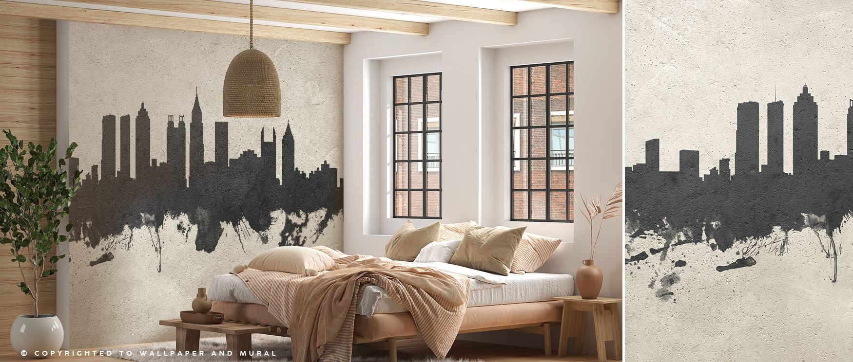 Mythical beauty in Atlantis Paint Wallpaper develops through flowing contours, presenting lounges or dining areas with atmosphere enriched by cultural charm, artistic resonance, and creative refinement, turning walls into balanced canvases filled with ser
