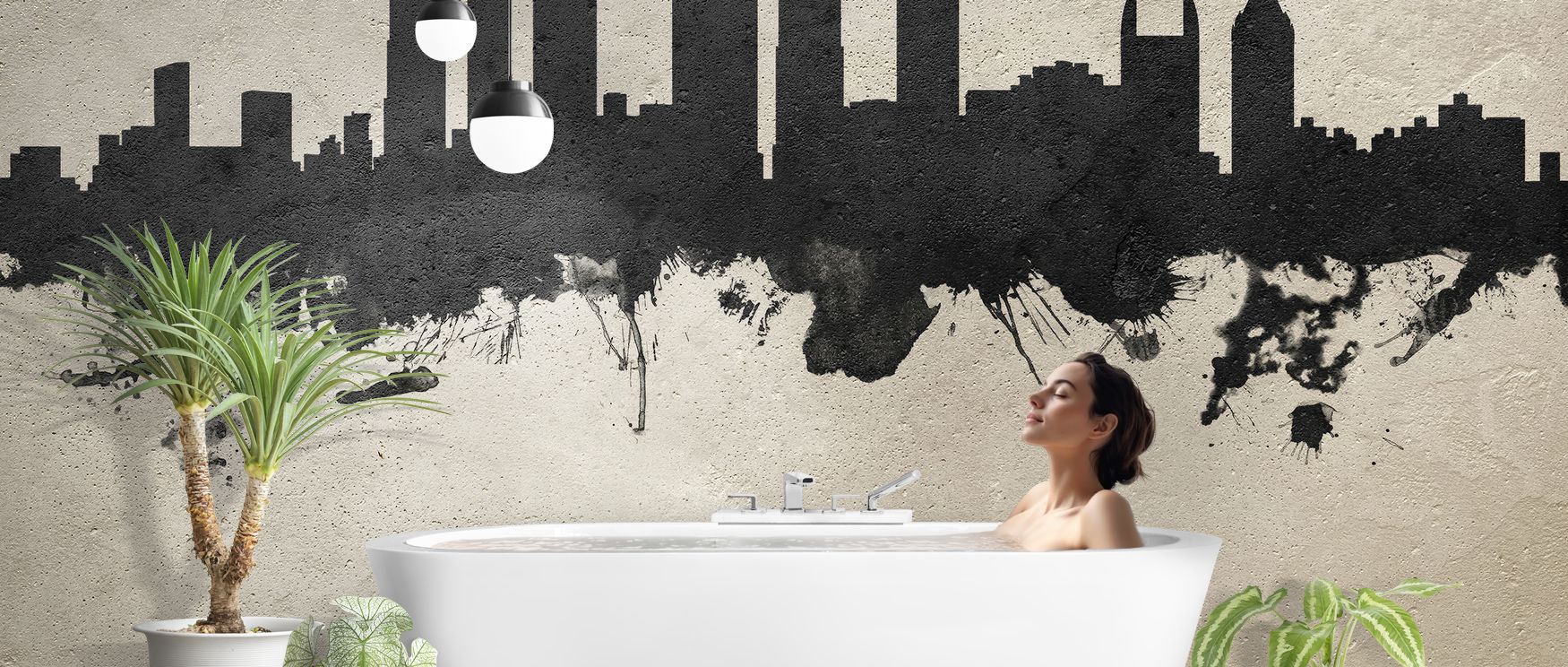 Creative resonance in Atlantis Paint Wallpaper shines through artistic details, surrounding bedrooms or lounges with atmosphere of imaginative charm, cultural grounding, and refined elegance, nurturing interiors into balanced spaces filled with timeless s