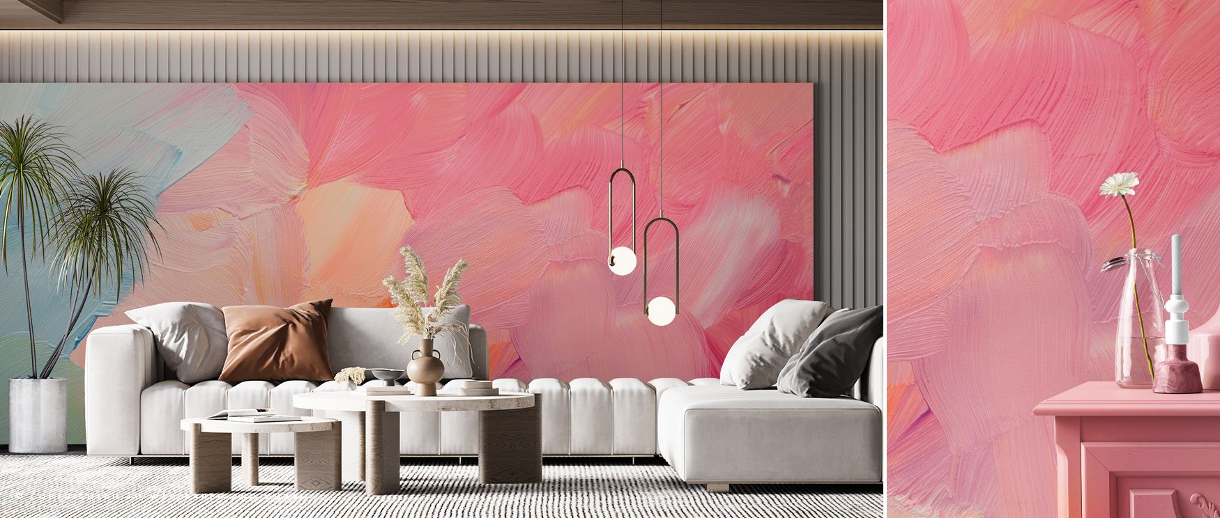 Mythical resonance carries across Atlantis Paint Wallpaper in luminous layers, presenting lounges or dining spaces with atmosphere filled with artistic refinement, cultural grounding, and creative charm, turning interiors into balanced spaces of sophistic
