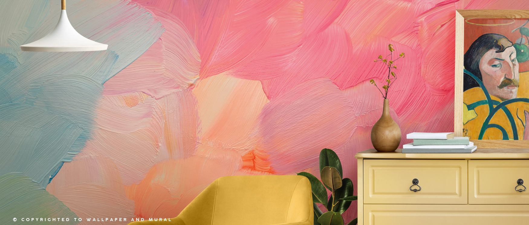 Artistic harmony develops in Atlantis Paint Wallpaper as luminous contours shape atmosphere, enriching living rooms or lounges with cultural resonance, imaginative refinement, and serene poise, presenting interiors with elegance guided by mythical beauty 