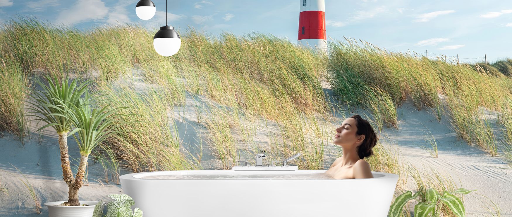 Lighthouses rise in Beacon Wallpaper across luminous tones, enriching bedrooms or lounges with atmosphere guided by cultural resonance, maritime grounding, and timeless elegance, shaping interiors into coastal narratives of refinement and calm charm balan
