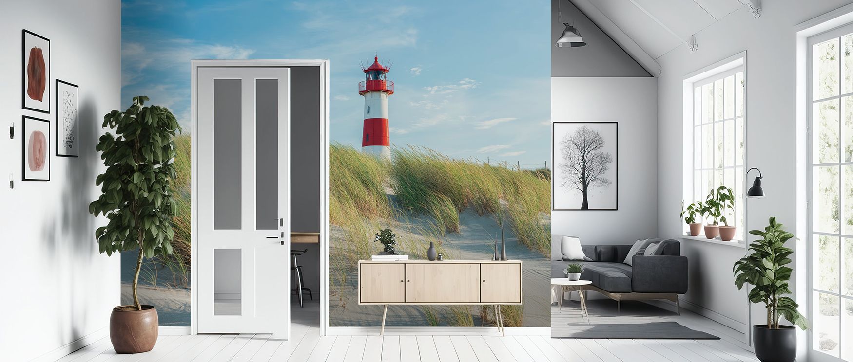 Nautical resonance of Beacon Wallpaper develops across luminous details, surrounding lounges or bedrooms with atmosphere enriched by cultural grounding, timeless elegance, and coastal charm, creating interiors nurtured by balance, maritime heritage, and r
