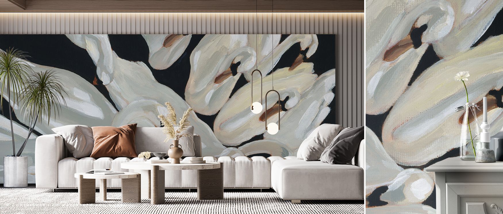 Modern sophistication develops in Bevy Wallpaper through intersecting motifs, enriching lounges or dining areas with atmosphere enriched by cultural resonance, refined grounding, and timeless elegance, transforming interiors into poised environments of co