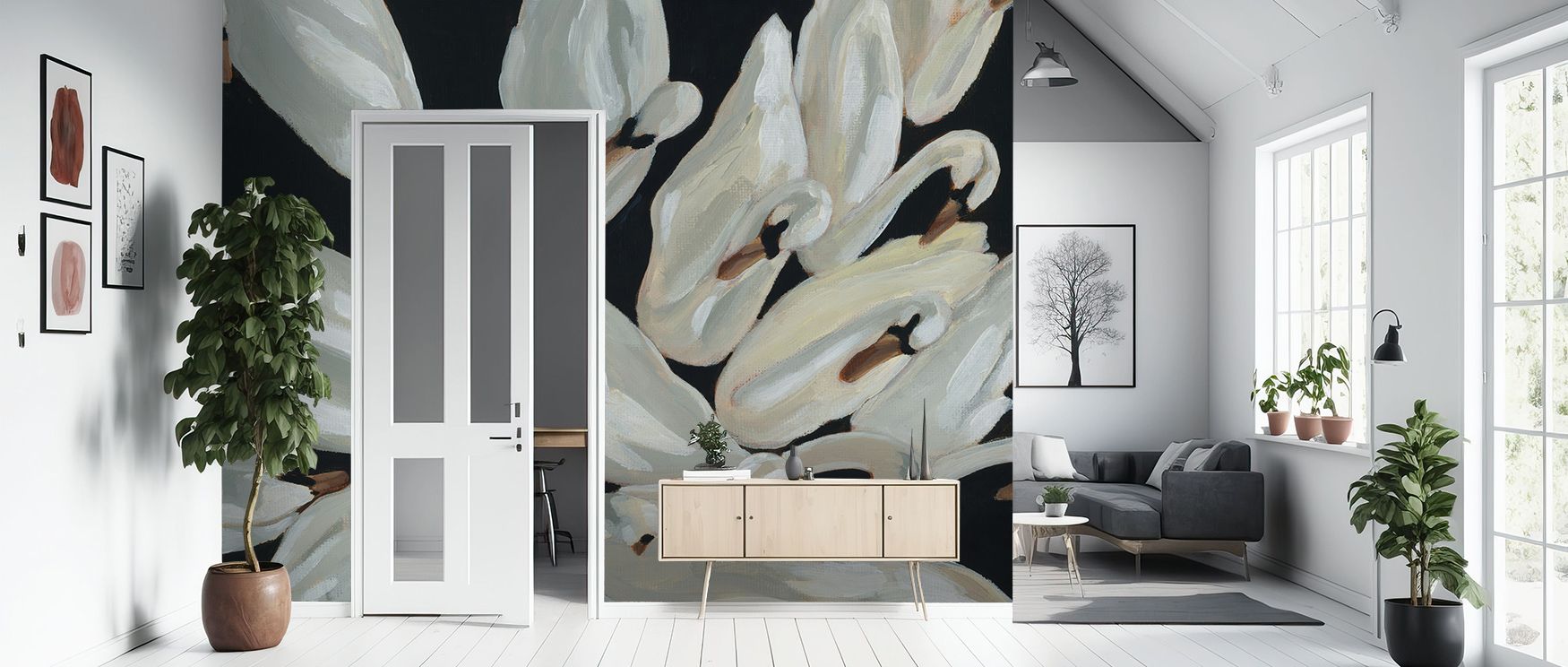 Harmony radiates in Bevy Wallpaper across layered geometry, enriching bedrooms or lounges with atmosphere guided by cultural resonance, calm refinement, and elegant grounding, nurturing interiors into timeless spaces shaped by design rhythm and modern art