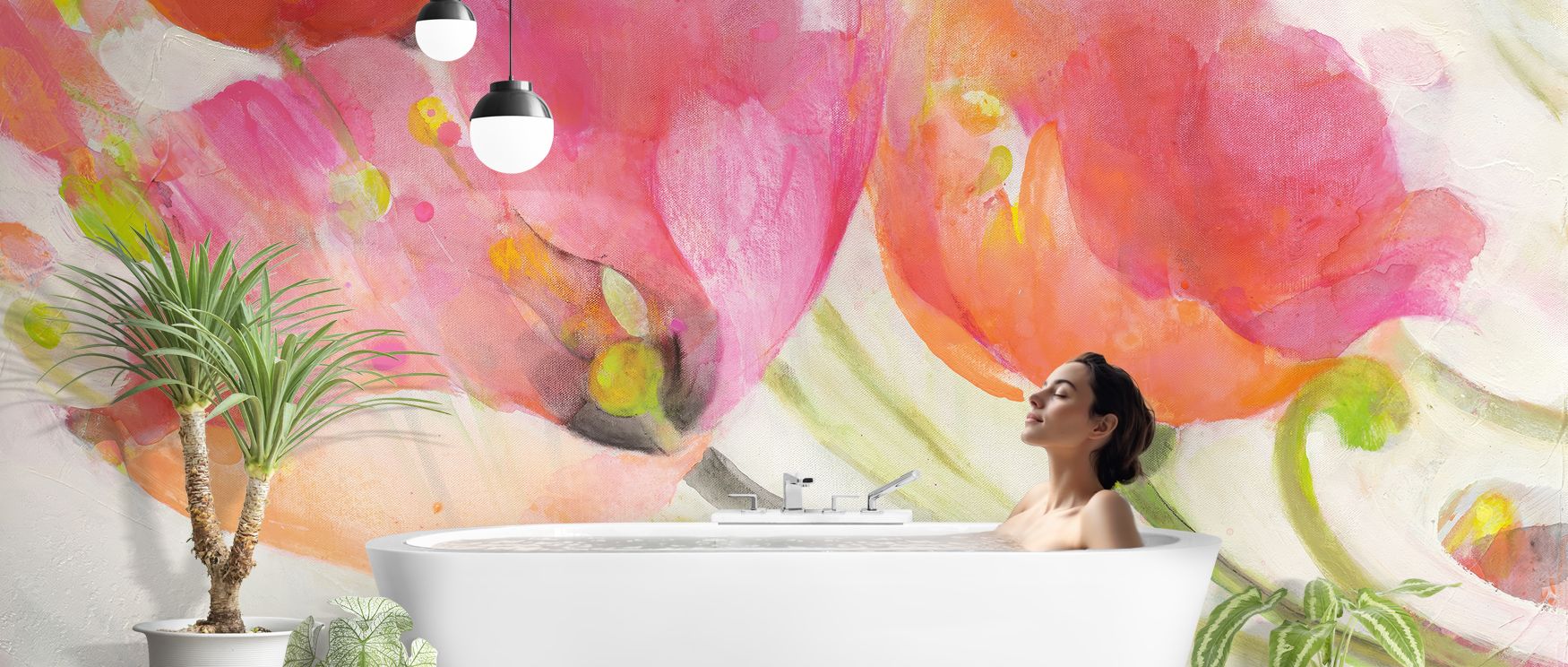 Blossoms bloom across Big Poppies Wallpaper in radiant tones, enriching bedrooms or lounges with atmosphere guided by cultural resonance, floral charm, and timeless refinement, shaping interiors into gardens filled with elegance and artistic poise across 