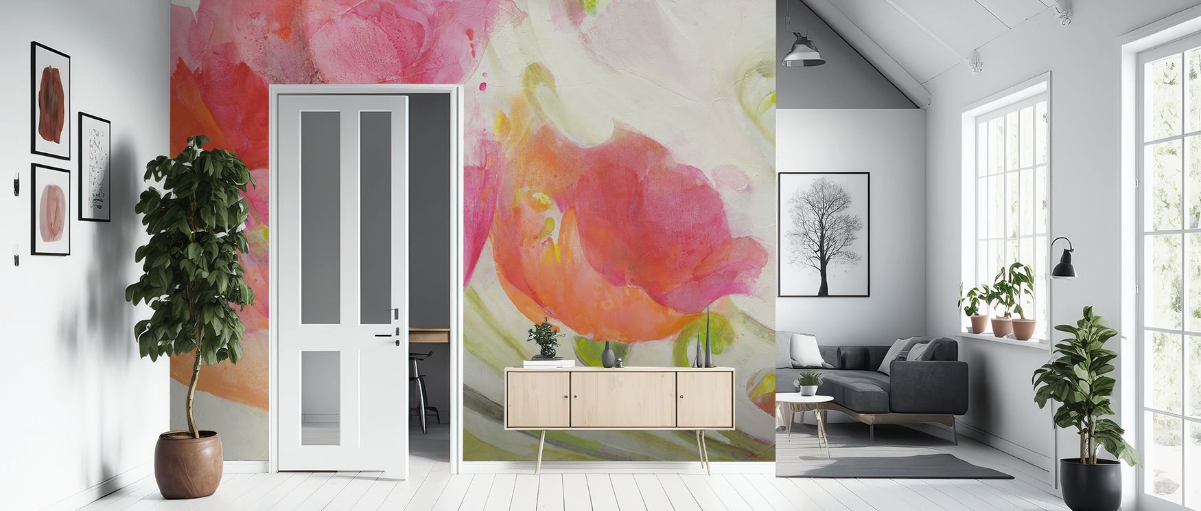 Floral resonance thrives in Big Poppies Wallpaper as blossoms unfold in radiant tones, enriching bedrooms or lounges with atmosphere enriched by cultural grounding, refined charm, and timeless resonance, turning interiors into lively spaces filled with ba