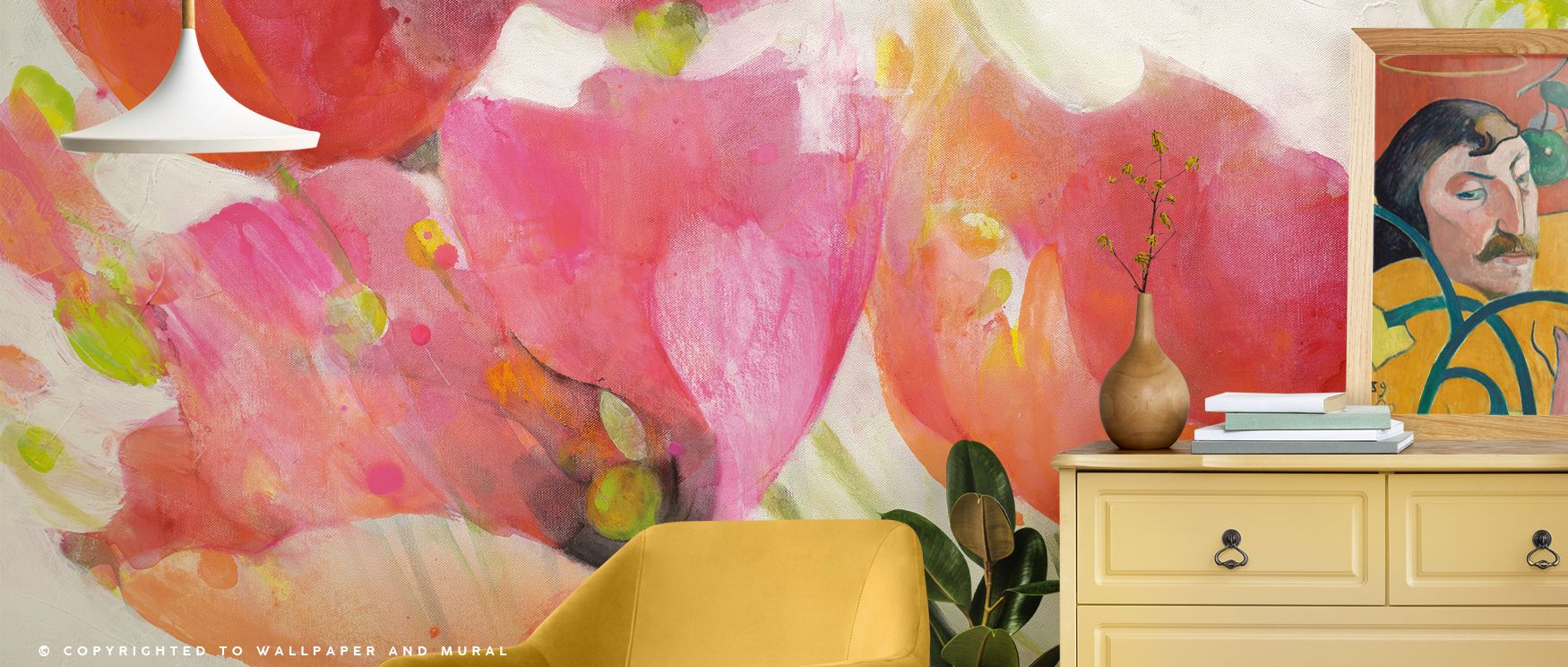 Energy glows in Big Poppies Wallpaper across layered blossoms, surrounding living rooms or lounges with atmosphere enriched by cultural grounding, floral resonance, and timeless refinement, shaping interiors into bold floral narratives filled with charm a