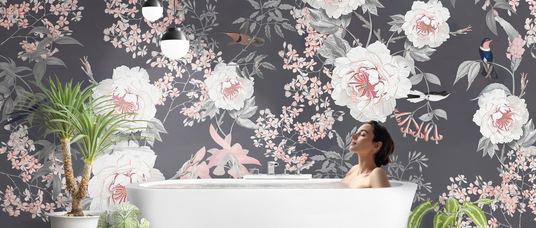 Birds scatter in Birds of Eden Wallpaper across rhythmic tones, enriching bedrooms or lounges with atmosphere of cultural resonance, whimsical refinement, and elegant charm, turning interiors into poetic environments nurtured by imagination and timeless a