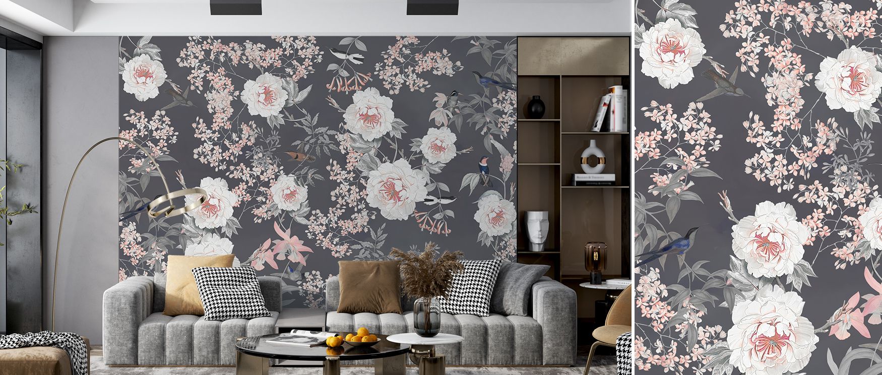 Elegance resonates in Birds of Eden Wallpaper as bird motifs scatter in harmony, enriching bedrooms or living rooms with atmosphere enriched by cultural resonance, whimsical refinement, and timeless balance, turning interiors into poetic environments. 