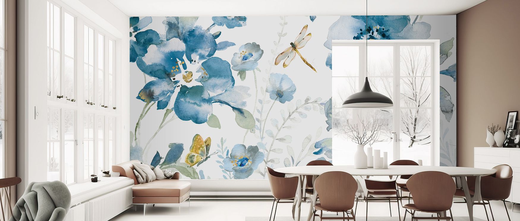 Calmness appears in Blues Of Summer Wallpaper as tones scatter across surfaces, enriching lounges or bedrooms with atmosphere enriched by cultural resonance, seasonal resonance, and timeless refinement, shaping interiors into balanced environments filled 