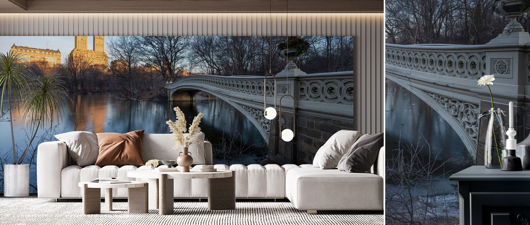 Heritage beauty reflects in Bow Bridge Walks Wallpaper through graceful contours, enriching lounges or dining rooms with atmosphere enriched by cultural resonance, elegant refinement, and timeless charm, shaping interiors into cultural environments guided
