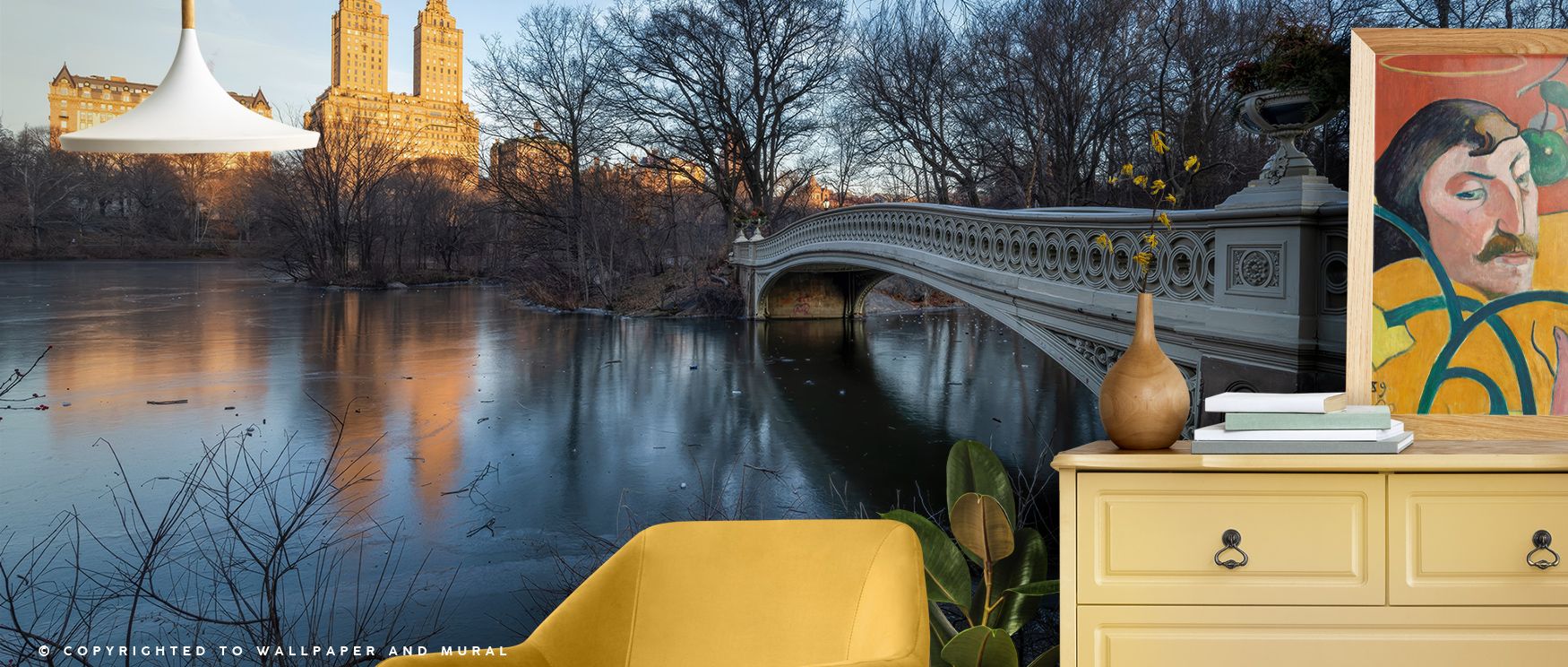 Poetic resonance thrives in Bow Bridge Walks Wallpaper across iconic motifs, enriching living rooms or lounges with atmosphere enriched by cultural resonance, elegant refinement, and timeless charm, turning interiors into environments shaped by artistry. 