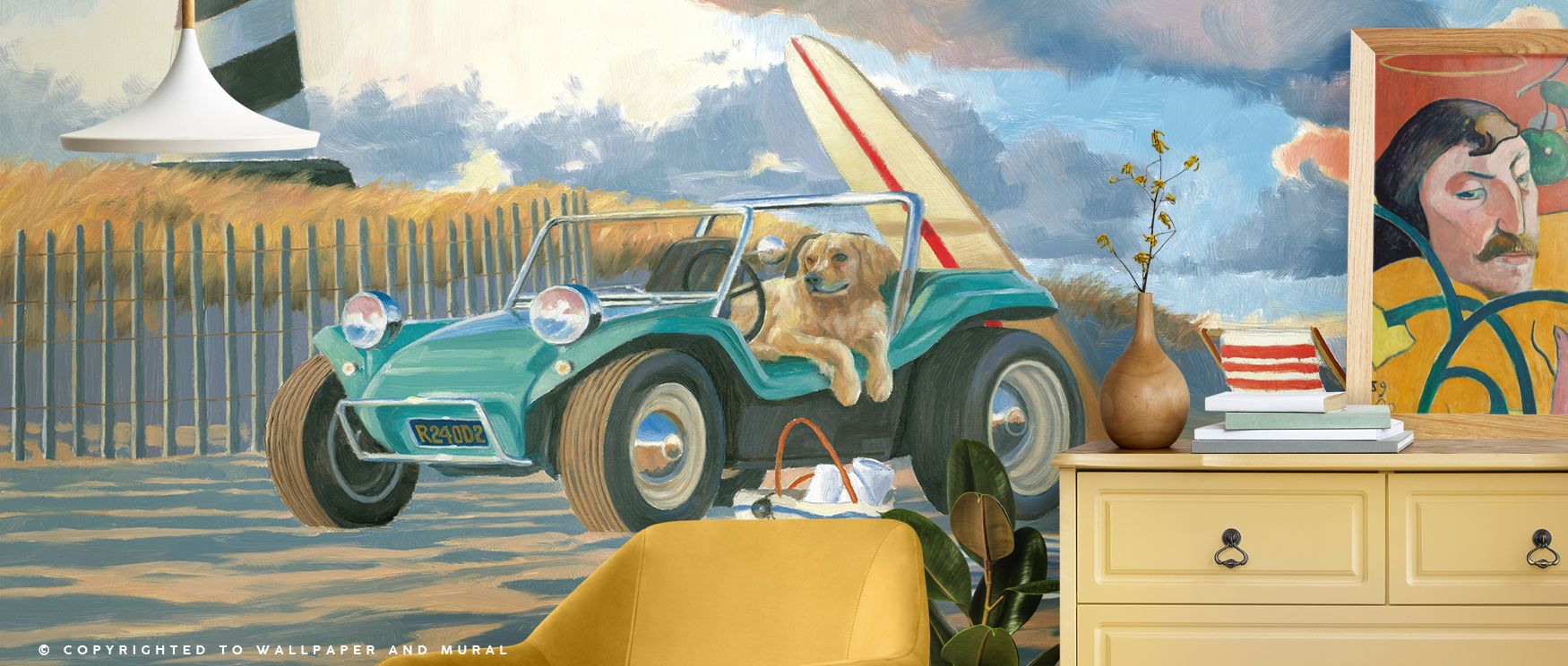 Artistic resonance builds in Buggy Life Wallpaper through vibrant details, surrounding living rooms or lounges with atmosphere enriched by cultural grounding, playful resonance, and timeless refinement, nurturing interiors into joyful spaces filled with c