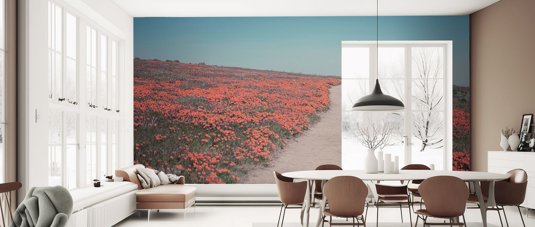 Depth develops in California Blooms IV Wallpaper through floral artistry, enriching bedrooms or dining rooms with atmosphere enriched by cultural resonance, floral resonance, and timeless refinement, transforming interiors into sophisticated floral enviro