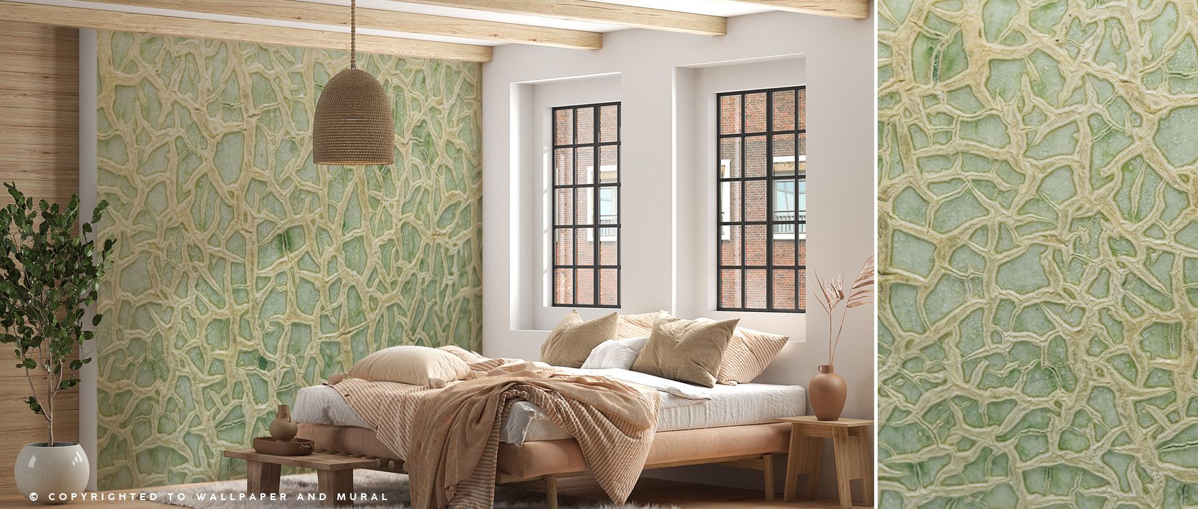 Precision radiates in Cantaloupe Net Wallpaper across rhythmic lines, surrounding living rooms or bedrooms with atmosphere enriched by cultural resonance, geometric refinement, and timeless sophistication, nurturing interiors into poised environments guid