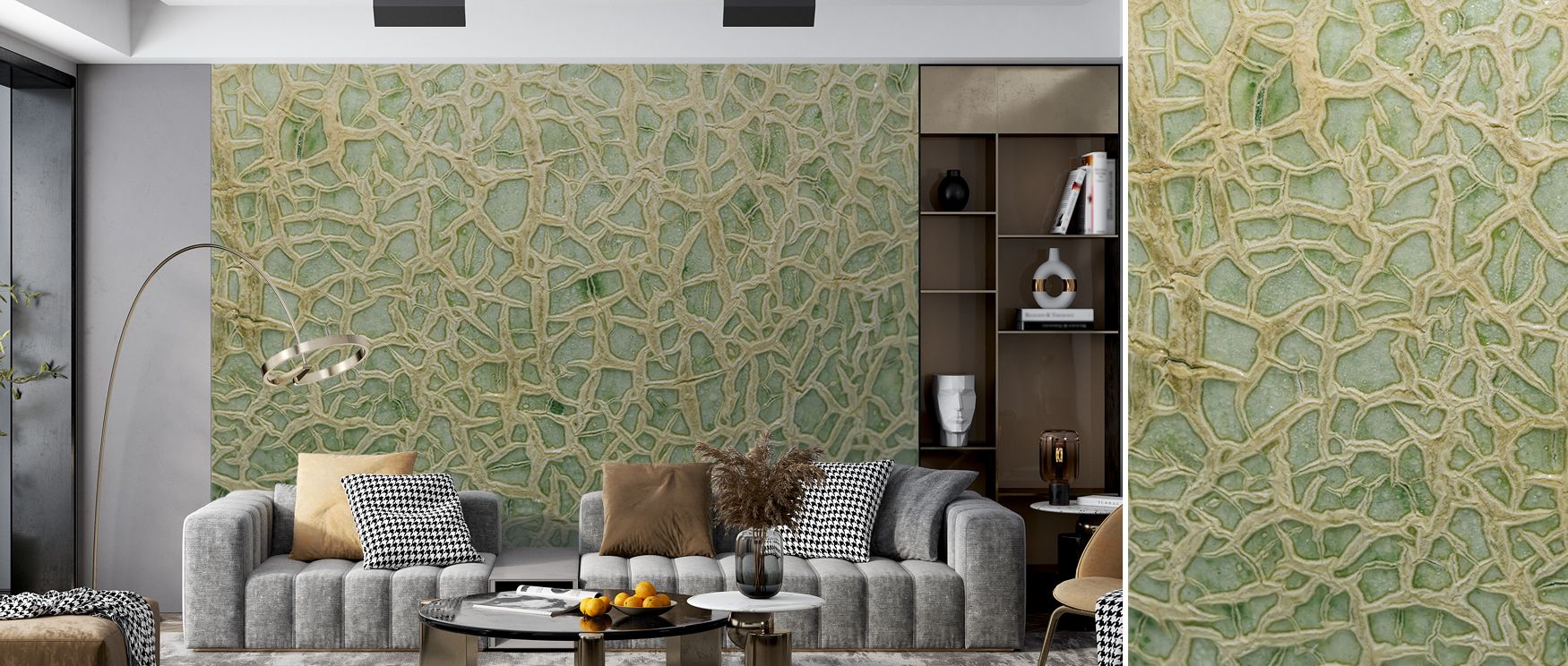 Permanence thrives in Cantaloupe Net Wallpaper through layered patterns, enriching bedrooms or living rooms with atmosphere enriched by cultural resonance, refined resonance, and timeless charm, transforming interiors into poised modern spaces of sophisti