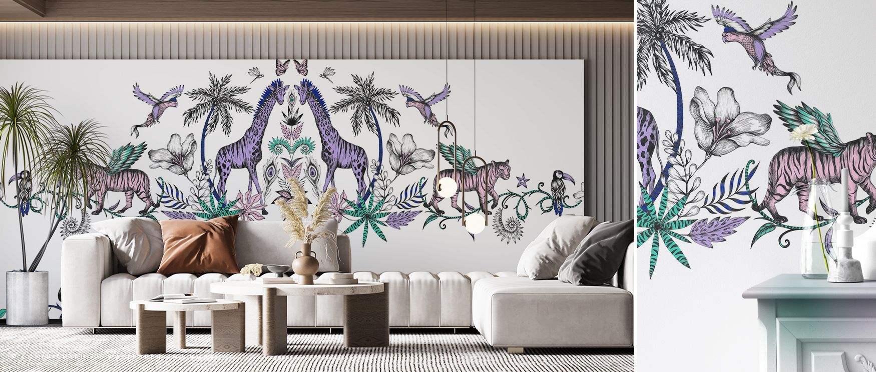 Playful presence shines in Chimera Animals, Multi Wallpaper through imaginative details, enriching bedrooms or lounges with atmosphere enriched by cultural resonance, whimsical resonance, and timeless refinement, nurturing interiors into artistic environm