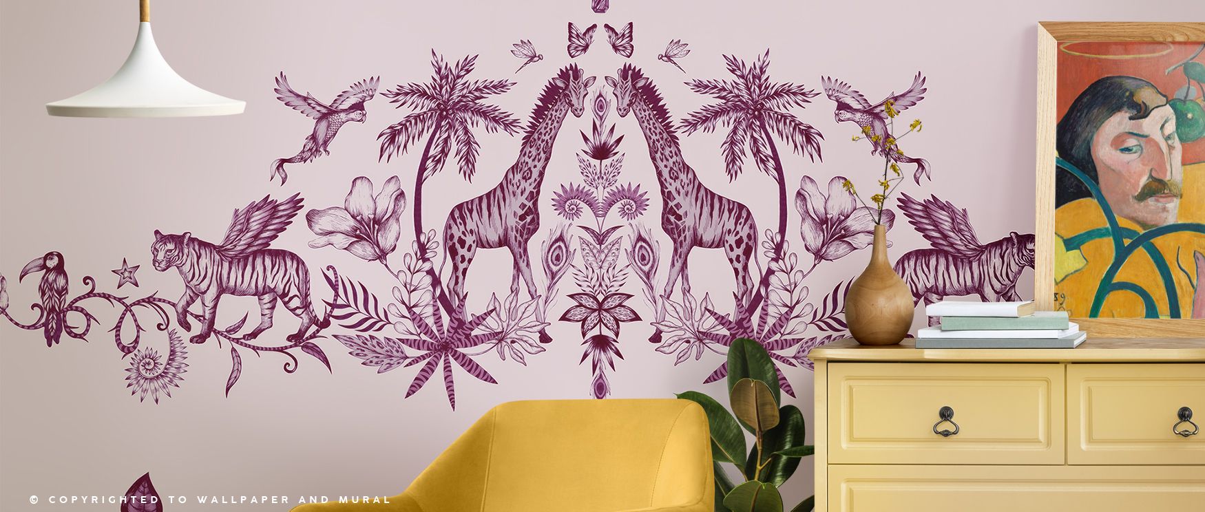 Balance thrives in Chimera Animals, Pink Wallpaper through layered artistry, enriching living rooms or lounges with atmosphere enriched by cultural resonance, whimsical resonance, and timeless refinement, shaping interiors into poised environments filled 