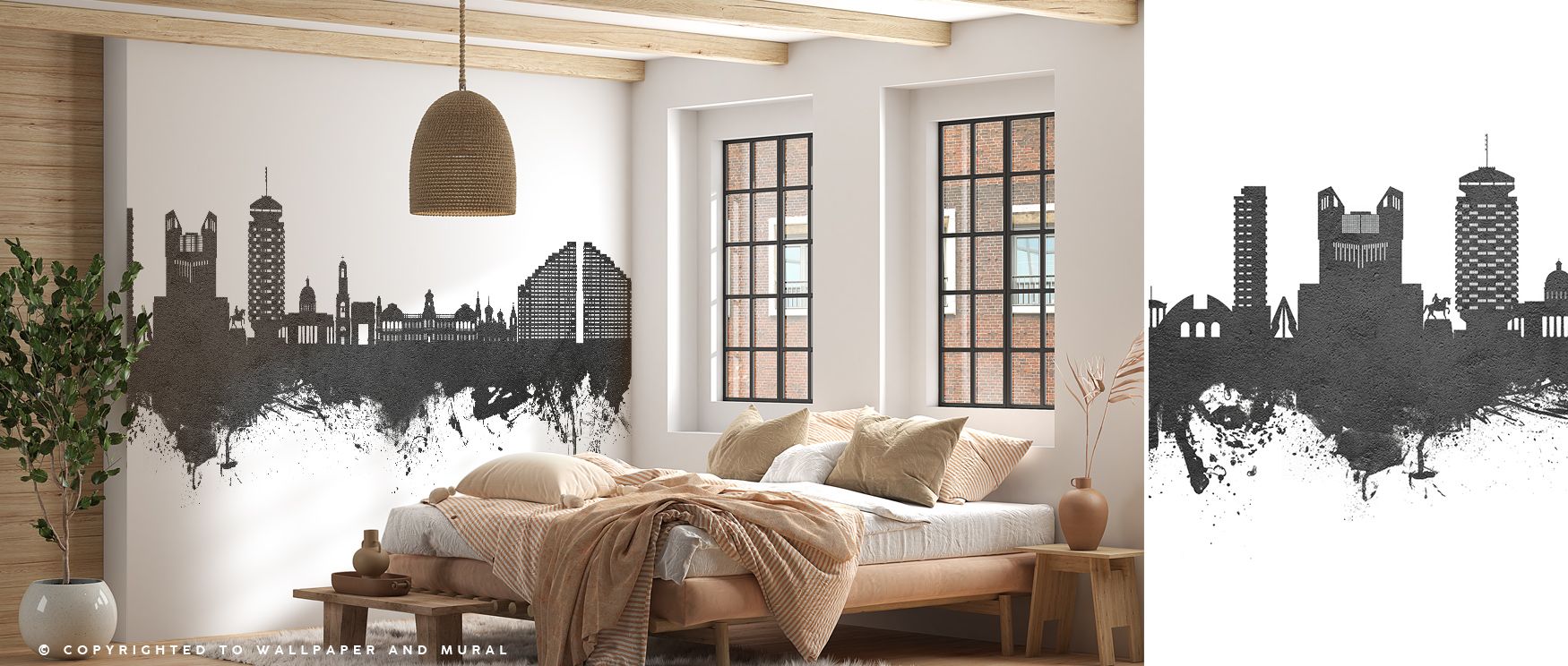 Architectural elegance resonates in Chisinau Moldova Skyline Black & White Wallpaper through softened tones, enriching bedrooms or lounges with atmosphere enriched by cultural resonance, heritage refinement, and timeless sophistication, shaping interiors 
