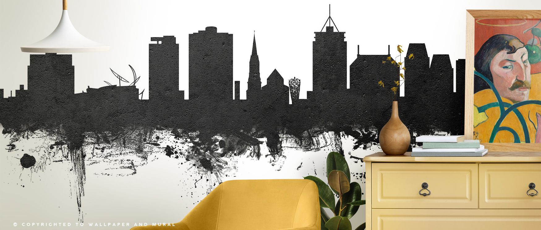 Skyline resonance thrives in Christchurch New Zealand Skyline Black & White Wallpaper across muted tones, enriching bedrooms or lounges with atmosphere enriched by cultural resonance, heritage refinement, and timeless charm, shaping interiors into poised 