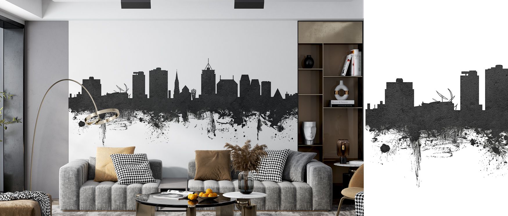 Elegance thrives in Christchurch New Zealand Skyline Black & White Wallpaper through muted skyline tones, enriching bedrooms or dining rooms with atmosphere enriched by cultural resonance, historical resonance, and timeless refinement, creating interiors 