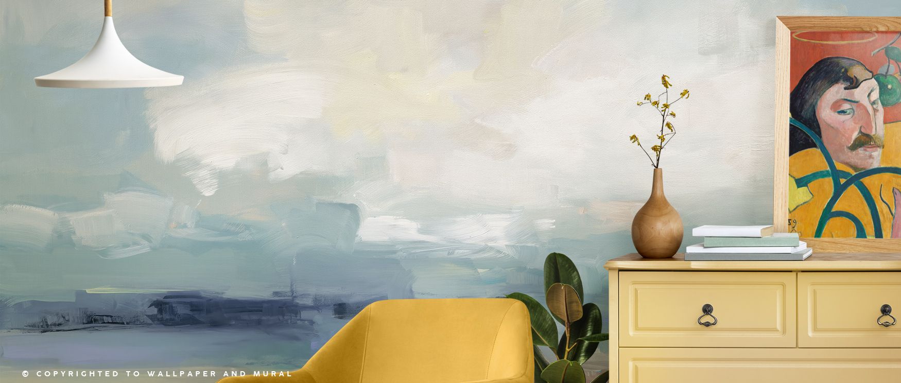 Harmony radiates in Cloudy Water Wallpaper through muted tones, enriching living rooms or lounges with atmosphere enriched by cultural resonance, refined charm, and timeless resonance, shaping interiors into poised environments filled with refinement. 