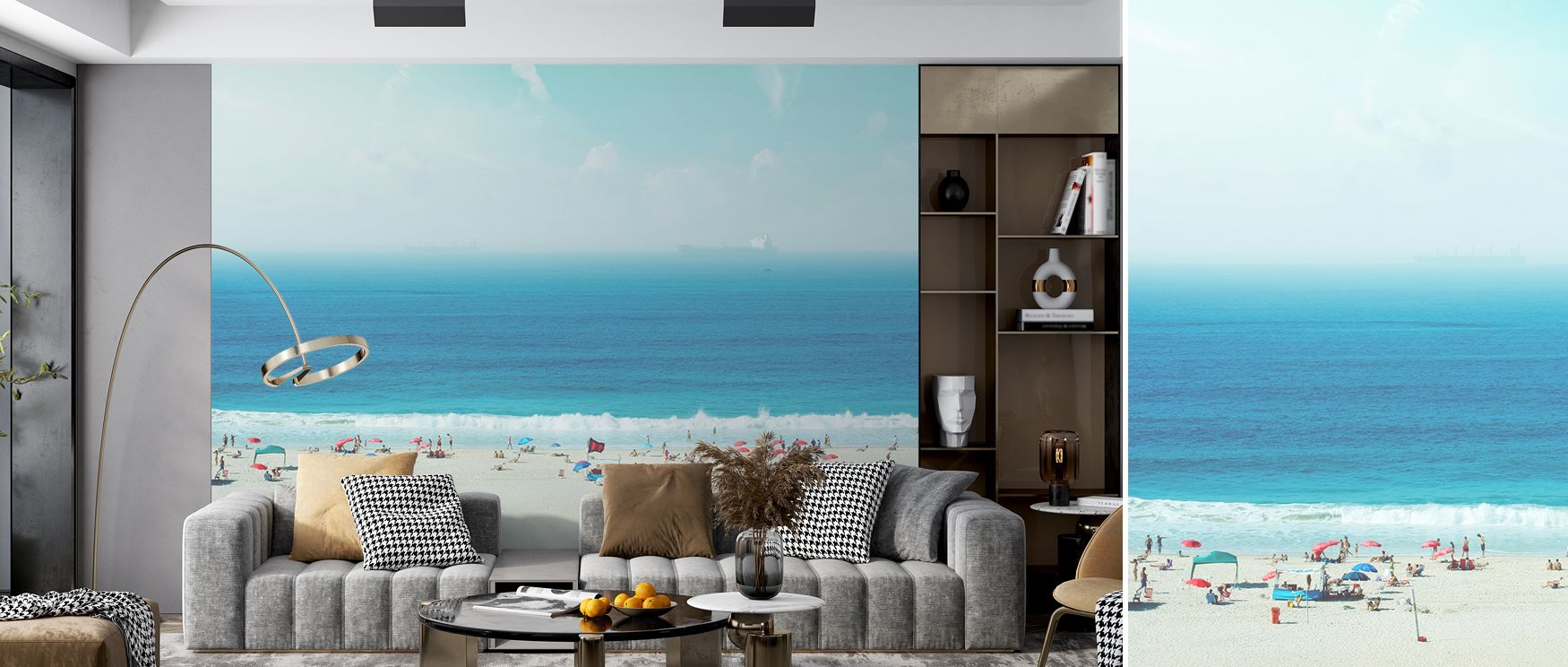 Permanence develops in Copacabana Beach Wallpaper through horizon imagery, enriching bedrooms or living rooms with atmosphere enriched by cultural resonance, coastal refinement, and timeless resonance, shaping interiors into poised environments of charm. 