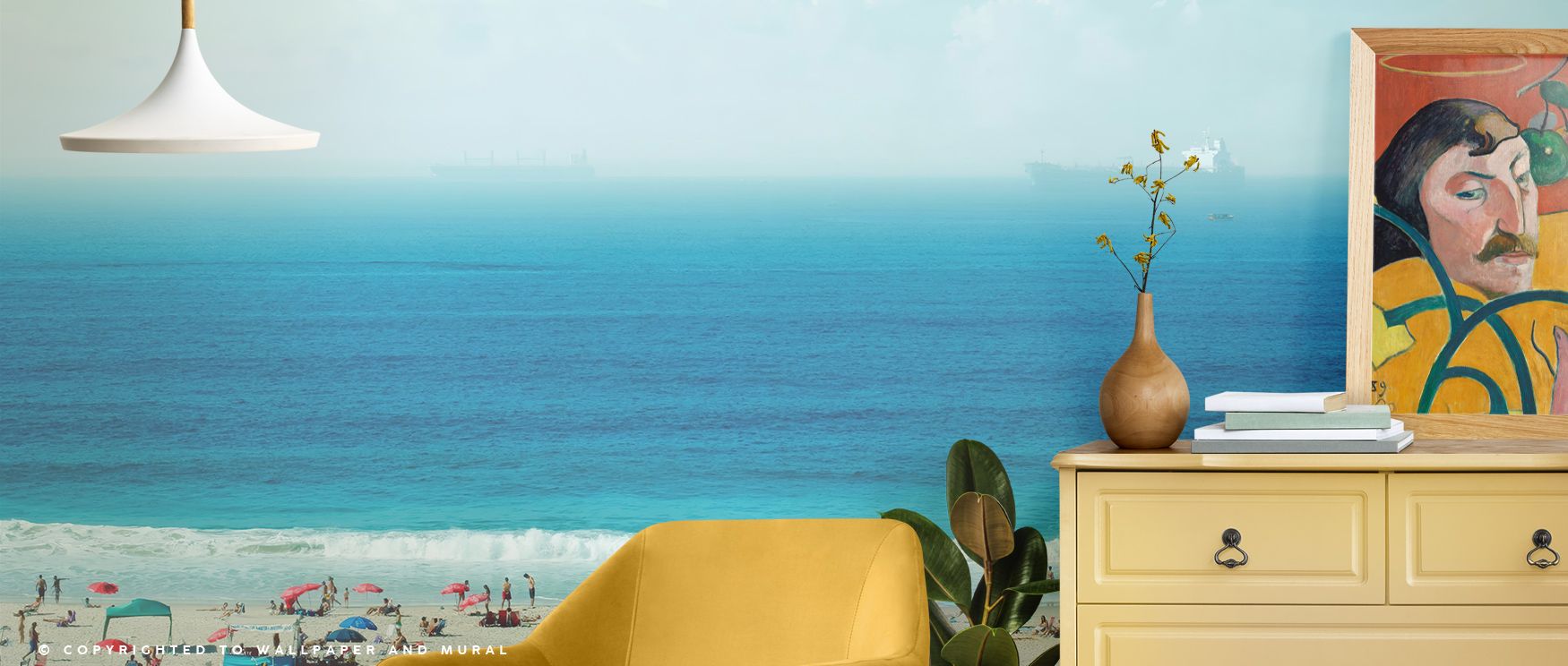 Harmony flows in Copacabana Beach Wallpaper through beach imagery, enriching living rooms or lounges with atmosphere enriched by cultural resonance, coastal refinement, and timeless resonance, shaping interiors into poised environments filled with calm. 
