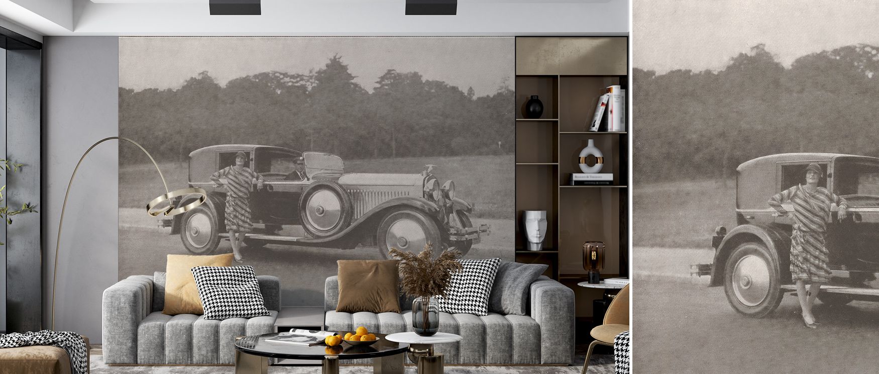 Permanence reflects in Country Drive Wallpaper across soft countryside details, enriching bedrooms or living rooms with atmosphere enriched by cultural resonance, refined calm, and timeless resonance, shaping interiors into poised artistic environments. 