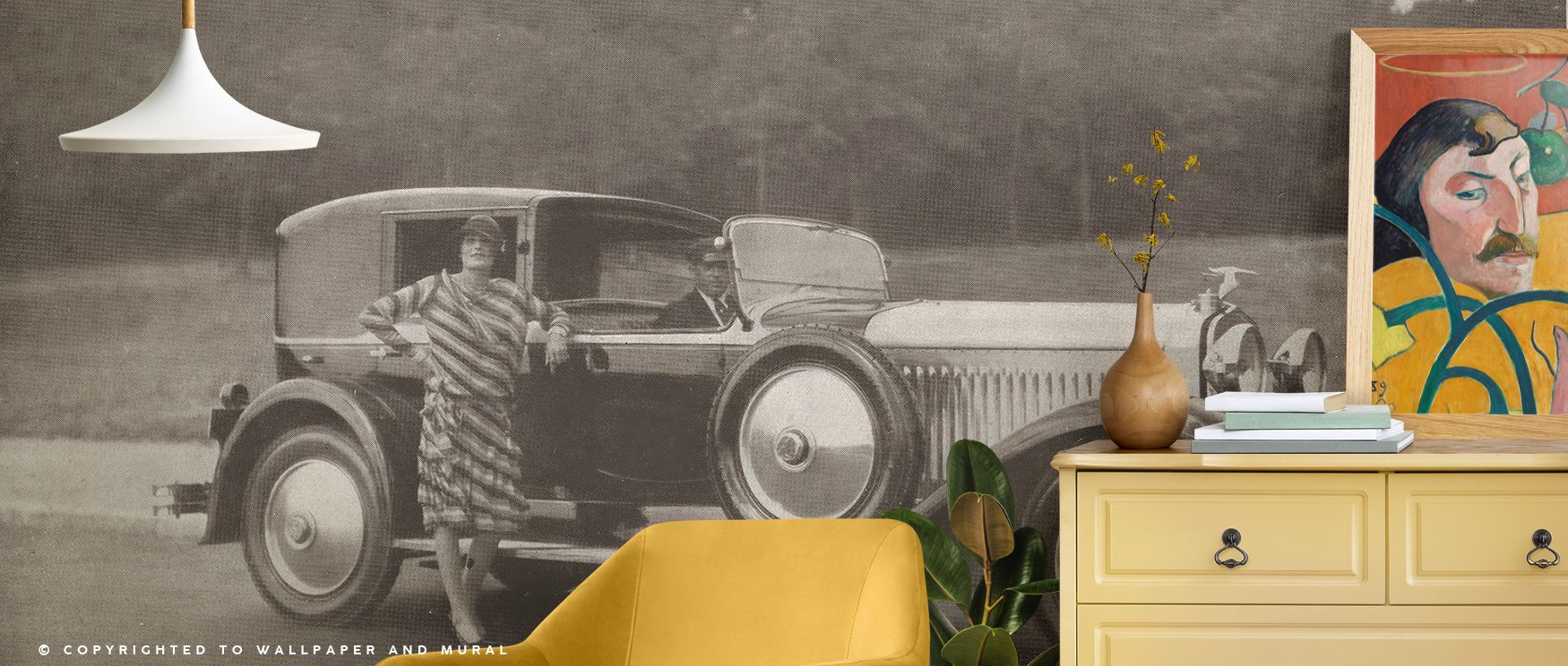 Serenity glows in Country Drive Wallpaper across scenic tones, enriching bedrooms or dining rooms with atmosphere enriched by cultural resonance, refined calm, and timeless resonance, creating interiors into tranquil artistic spaces filled with sophistica
