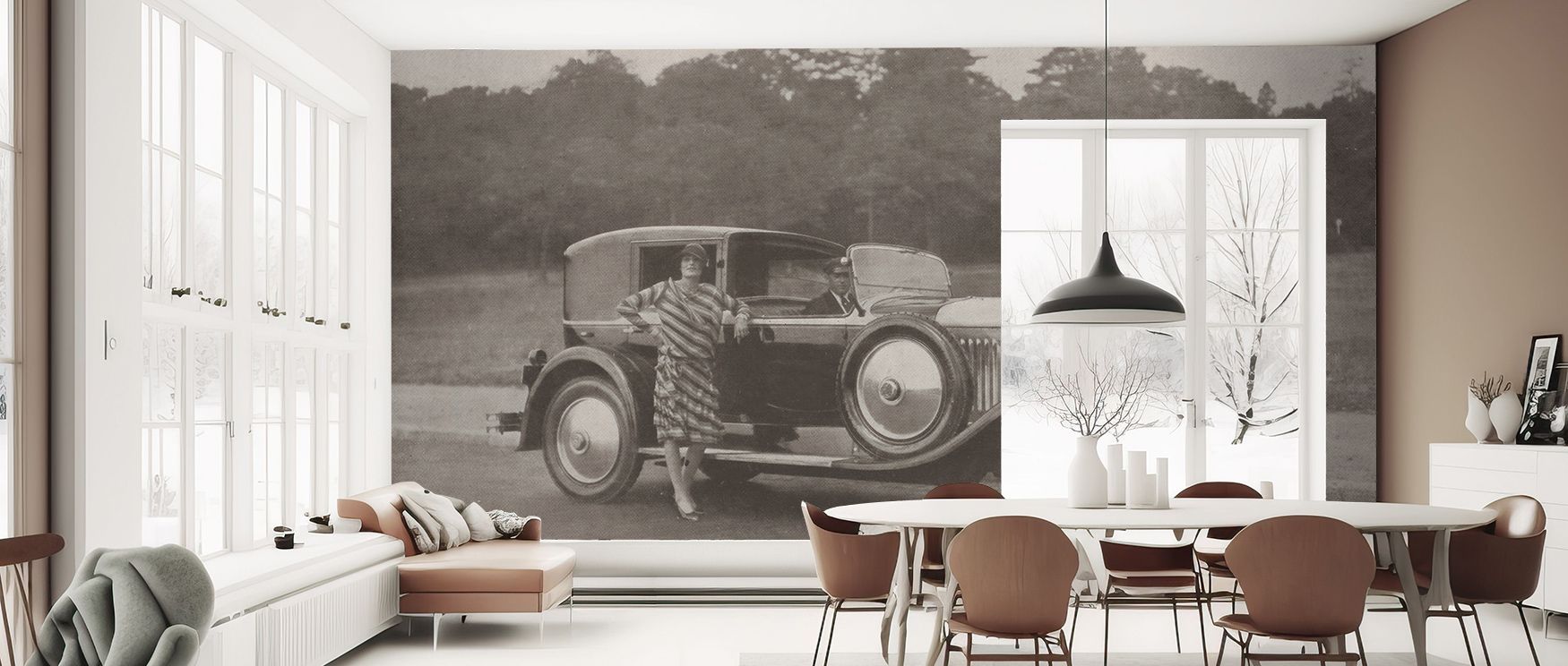 Grandeur blooms in Country Drive Wallpaper through pastoral imagery, enriching lounges or bedrooms with atmosphere enriched by cultural resonance, refined calm, and timeless resonance, nurturing interiors into balanced spaces filled with artistry. 