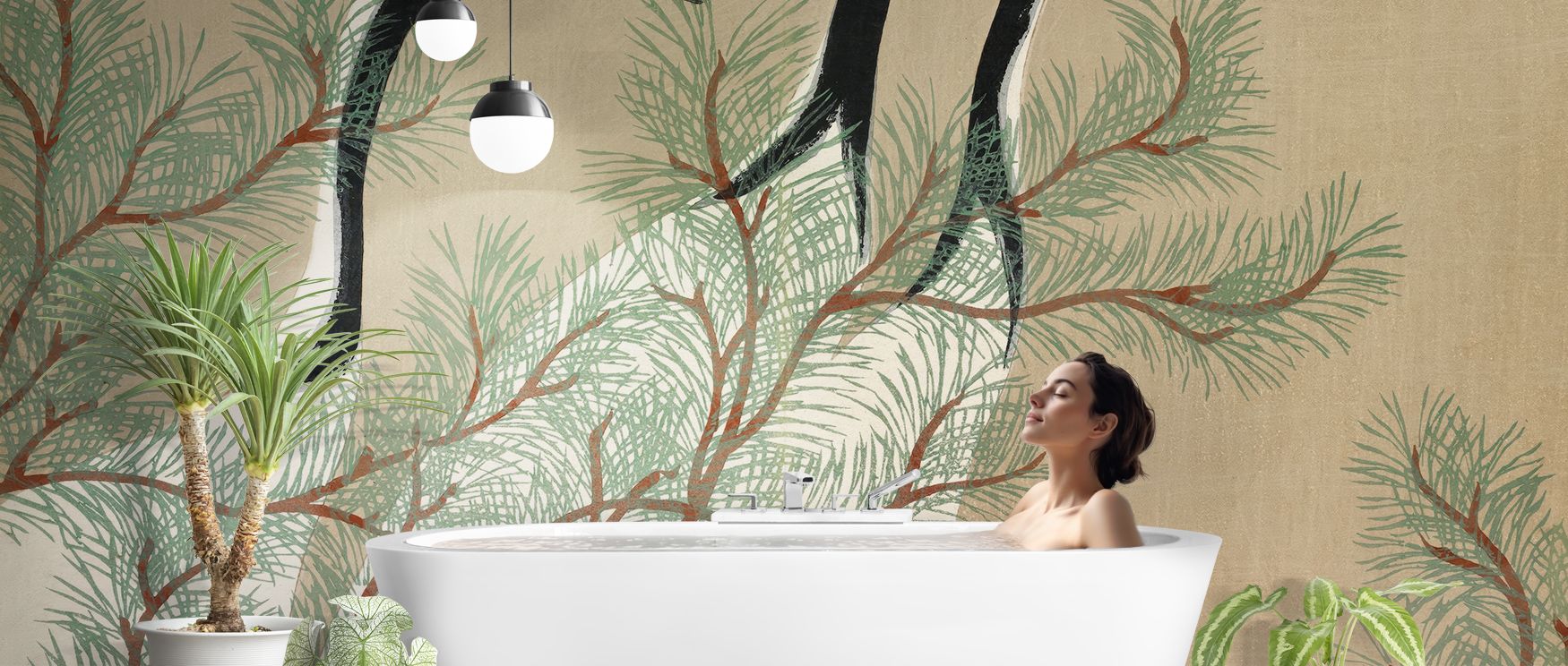 Artistic resonance thrives in Cranes From Momoyogusa Wallpaper through crane imagery, enriching bedrooms or lounges with atmosphere enriched by cultural resonance, artistic refinement, and timeless sophistication, shaping interiors into poised artistic en
