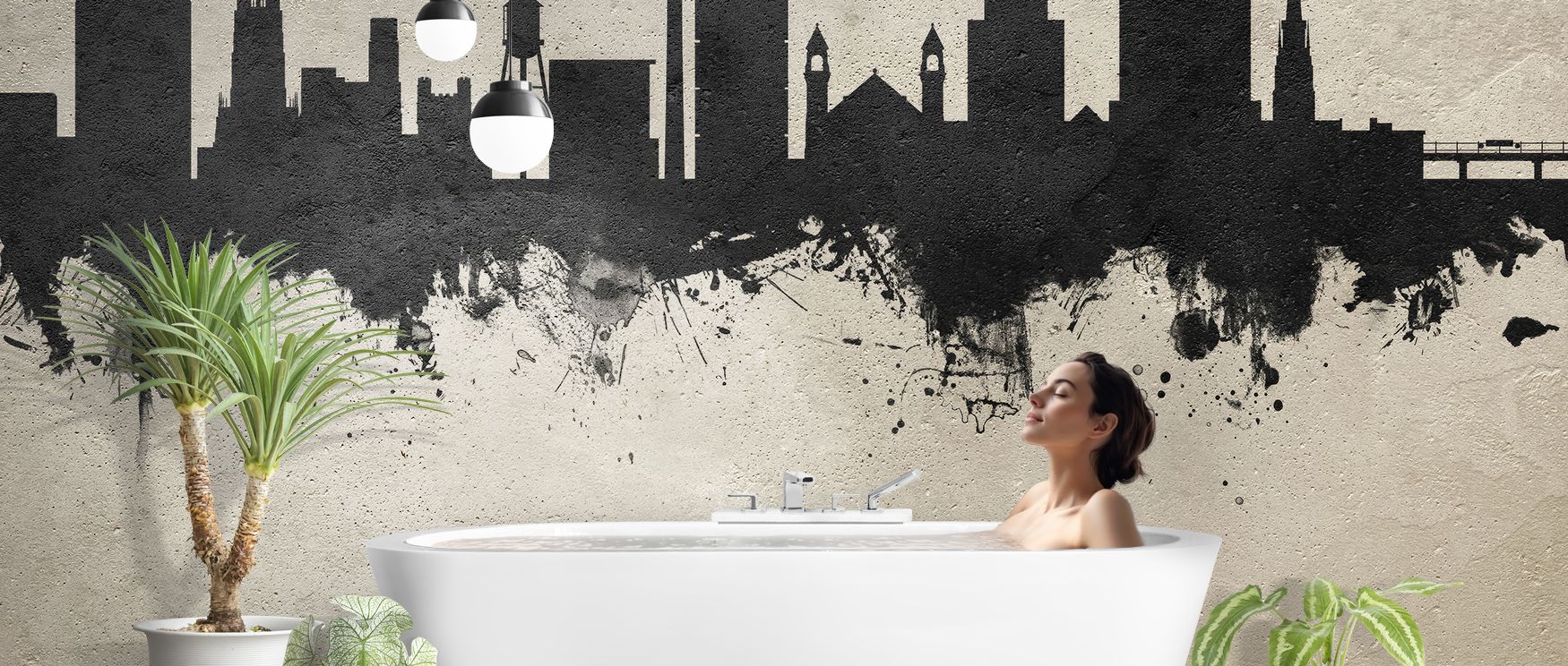 Elegance appears in Durham North Carolina Skyline Concrete Wallpaper through skyline presence, enriching lounges or bedrooms with atmosphere enriched by cultural resonance, heritage refinement, and timeless resonance, nurturing interiors into balanced cul
