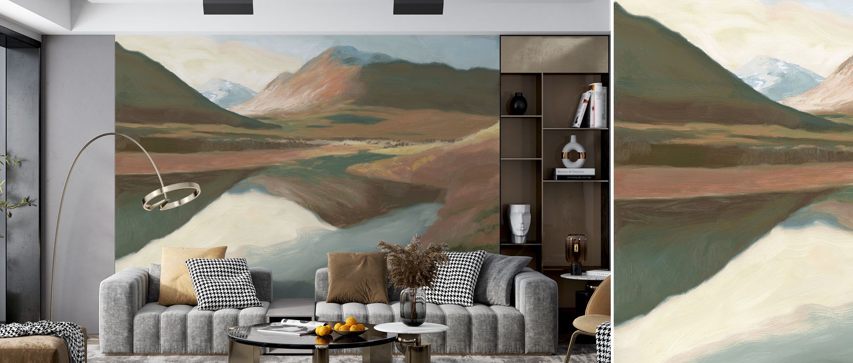 Energy and freshness define Fall High North Wallpaper, where golden leaves and scarlet tones cascade in harmony. Interiors like offices or bedrooms glow with seasonal radiance, filled with northern charm and elegant detail across every wall.