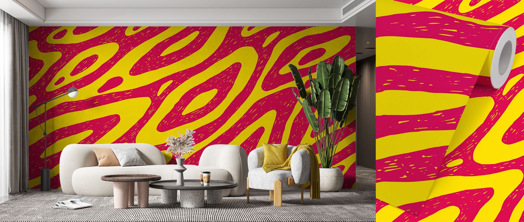 Fantasy Zebra Wallpaper reveals whimsical energy in zebras patterned with vivid stripes, turning playful spaces or nurseries into landscapes of imagination. Its bold tones breathe creativity into interiors, creating joyful moods enriched with colorful det