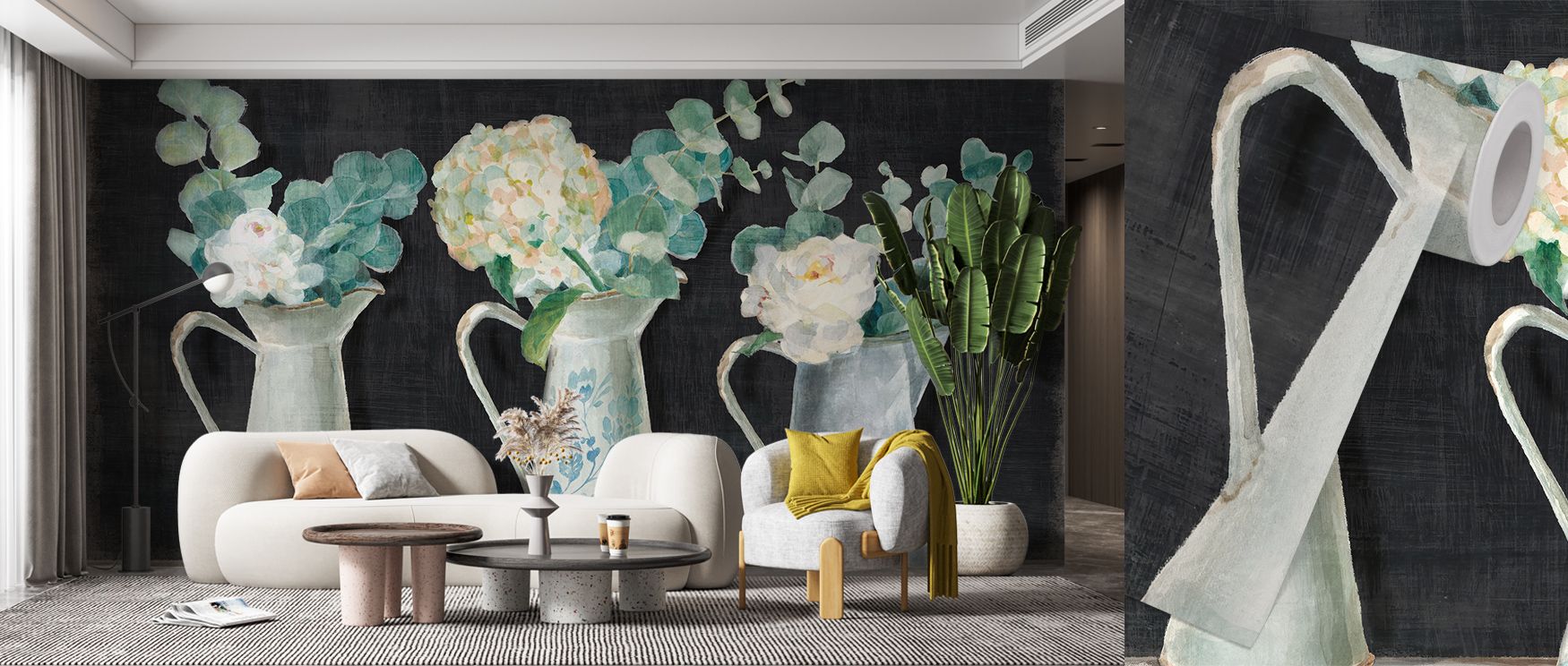Farmhouse Flowers Wallpaper brings subtle blossoms into homes, petals arranged with soft rhythm. The design enhances living rooms or kitchens with pastoral mood, wrapping interiors in countryside warmth, delicate character, and natural grace. 