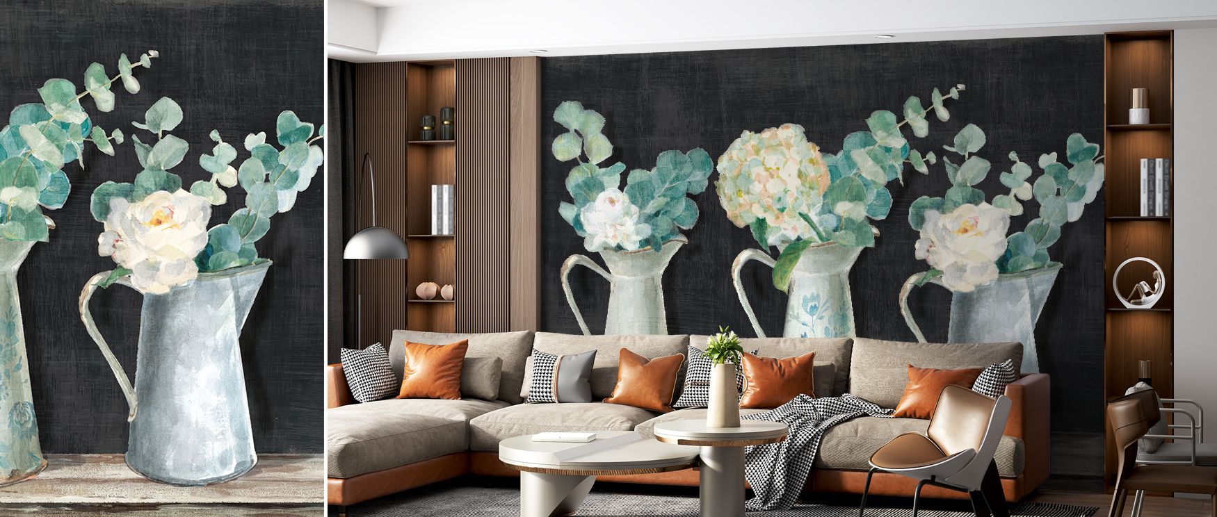 Farmhouse Flowers Wallpaper creates countryside warmth, blossoms in cream tones and sage detail filling interiors with serenity. Bedrooms or kitchens glow with floral atmosphere, filled with natural charm and delicate balance across every wall. 