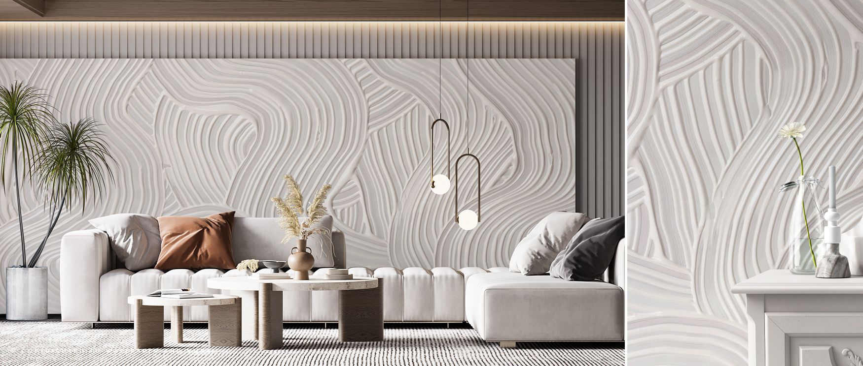 The vibrancy of Feel the Flow Abstract Wallpaper emerges through patterns painted in fluid tones. This design enriches offices or bedrooms with rhythm, creativity, and lively character, surrounding interiors with expressive atmosphere and artistic balance