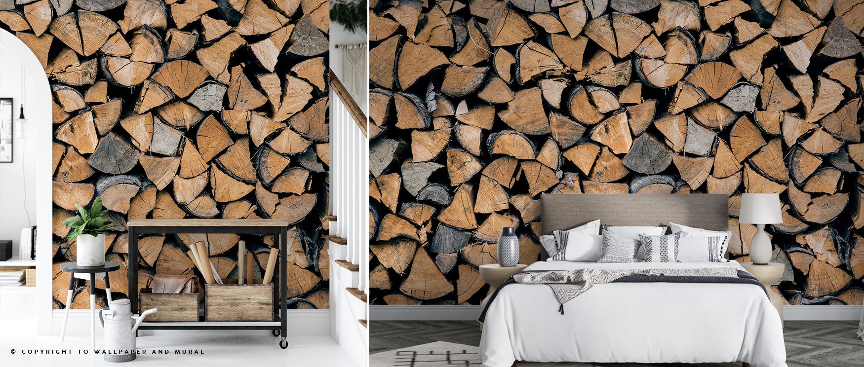 Firewood Rustic Wallpaper glows with natural artistry, patterns designed to echo stacked wood. This wallpaper enhances bedrooms or living rooms with rustic calm, cozy presence, and timeless charm, surrounding interiors with atmosphere of grounded warmth a