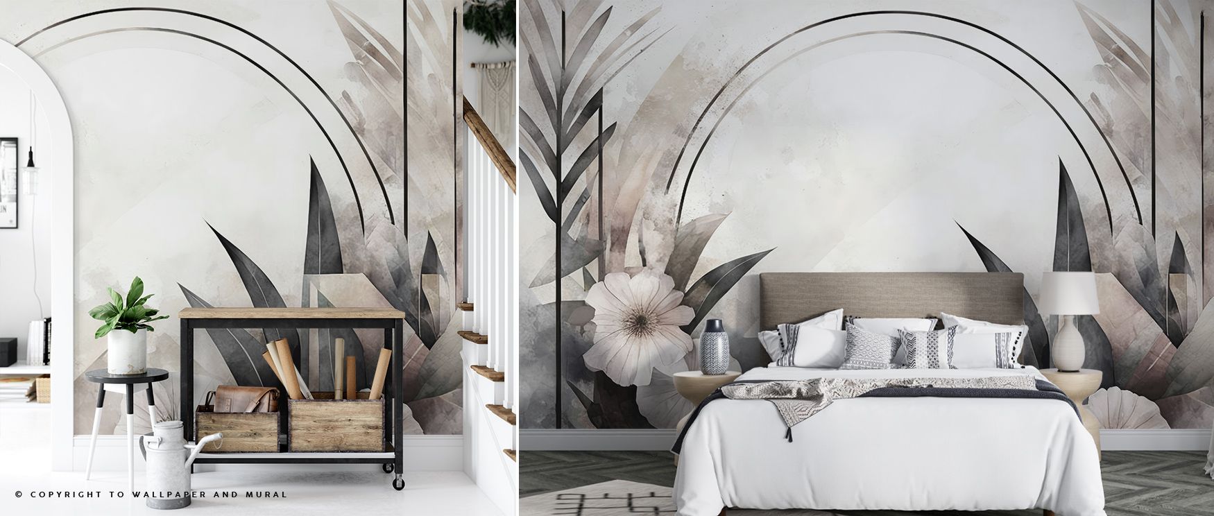 Floral Abstract Soft Wallpaper surrounds interiors with delicate elegance, blossoms painted in muted hues. Living rooms or bedrooms glow with refined artistry, natural calm, and quiet charm, creating atmosphere filled with timeless grace and floral beauty