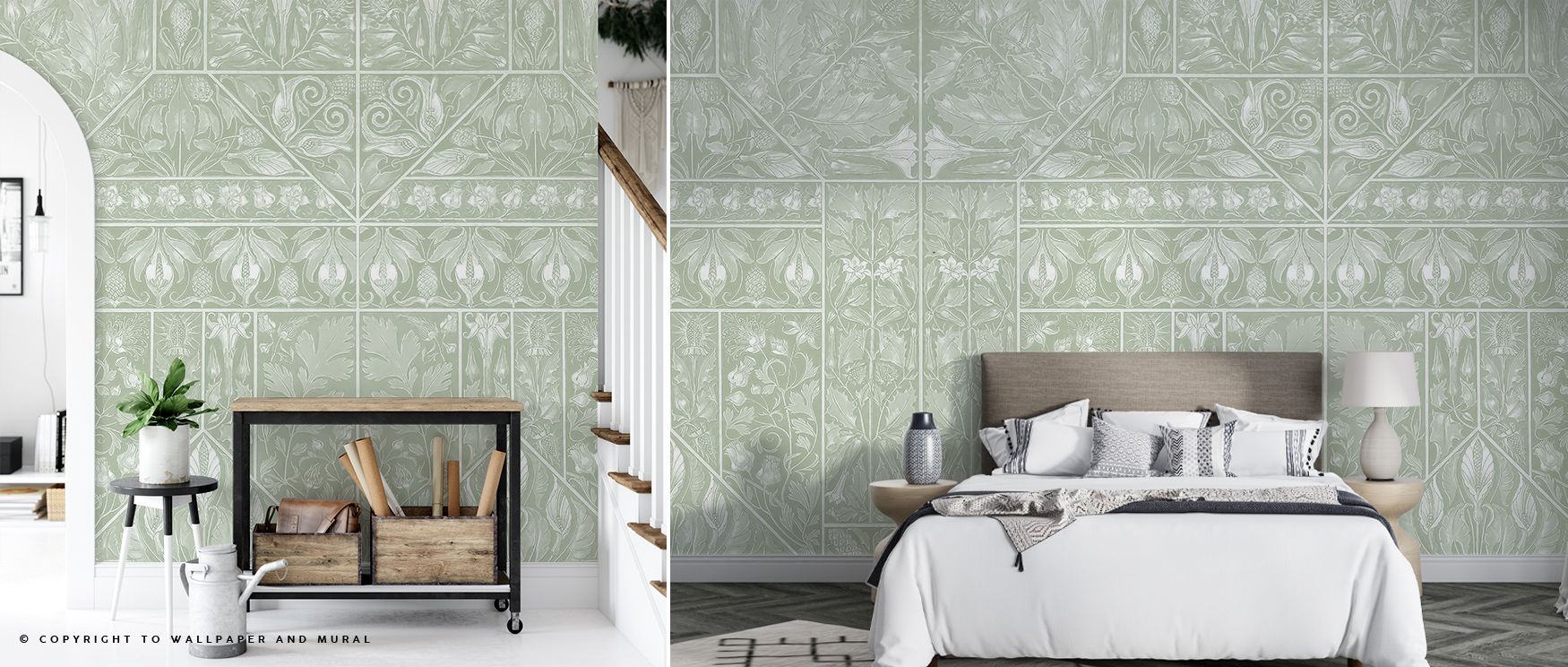 The charm of Floral Mood Green Wallpaper lies in blossoms painted with refreshing tones of green. Bedrooms or living rooms glow with natural brilliance, refined atmosphere, and cheerful artistry, enriching interiors with timeless balance and vibrancy. 