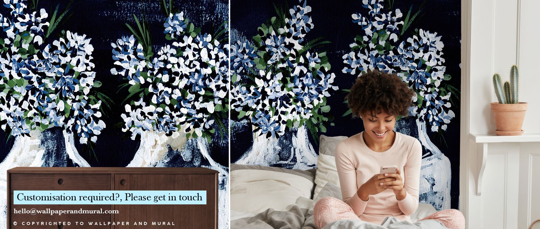 The presence of Florals in Glass Wallpaper radiates elegance, blossoms set in delicate vases. This design enhances living rooms or bedrooms with atmosphere filled with natural charm, refined calm, and timeless balance expressed in floral still life detail