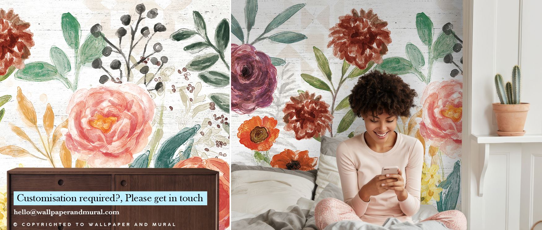 Flower Fest Wallpaper shines with colorful presence, blossoms arranged in lively rhythm. This design surrounds living rooms or playrooms with cheerful mood, vibrant artistry, and joyful charm, enriching interiors with uplifting floral atmosphere. 