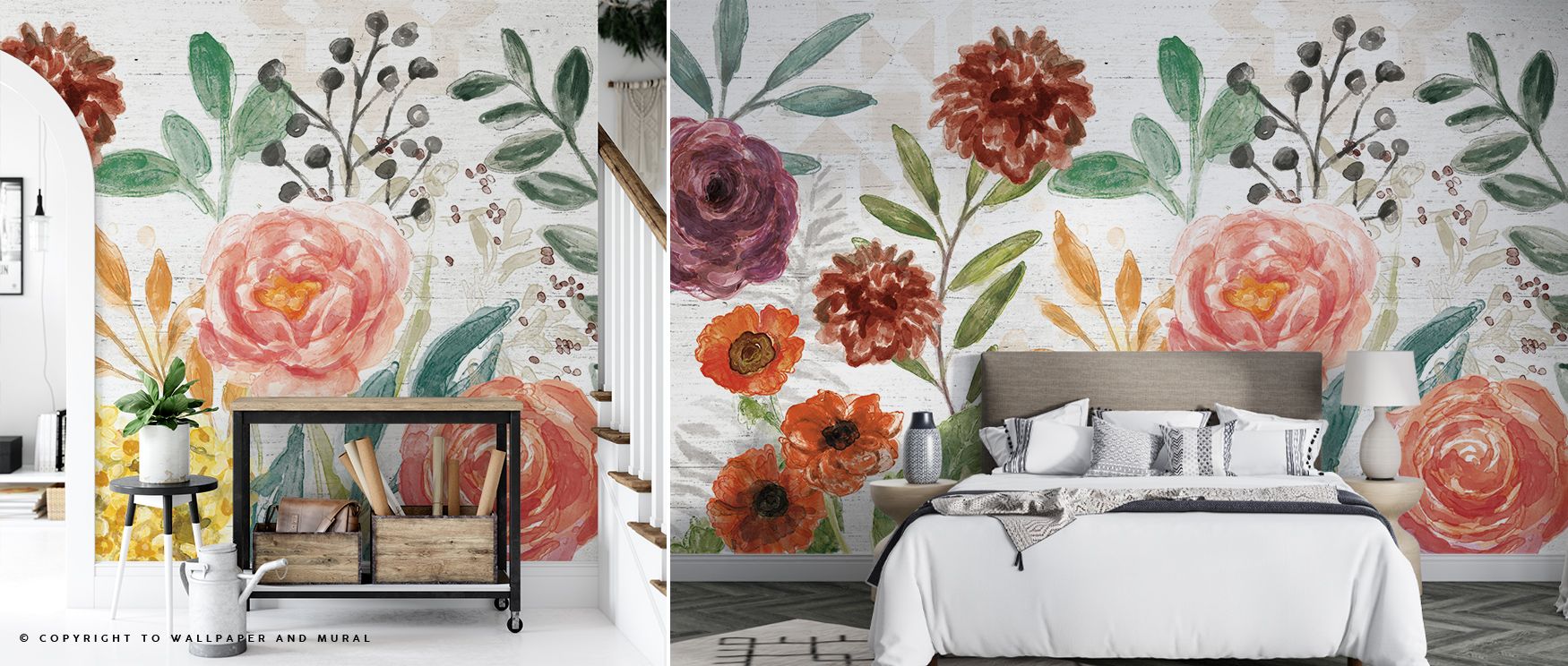 Blossoms in bright hues flow across Flower Fest Wallpaper, petals scattered in joyful arrangement. Interiors like bedrooms or playrooms glow with lively charm, vibrant balance, and cheerful presence, creating uplifting atmosphere enriched by floral artist
