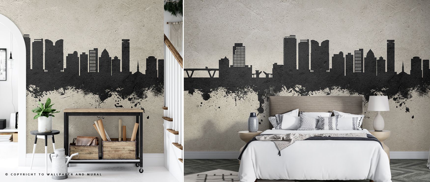 A metropolitan rhythm fills Fort Lauderdale Florida Skyline Concrete Wallpaper, skyline painted in soft concrete tones. Living rooms or offices glow with refined calm, urban artistry, and architectural elegance, enriching interiors with distinctive atmosp