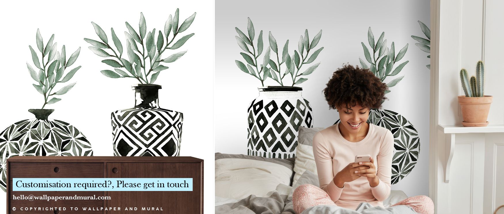 Geo Vases Wallpaper enriches interiors with vase motifs painted in vibrant tones, scattered in luminous rhythm. Dining rooms or bedrooms glow with creative charm, refined artistry, and playful balance, surrounding walls with atmosphere filled with artistr