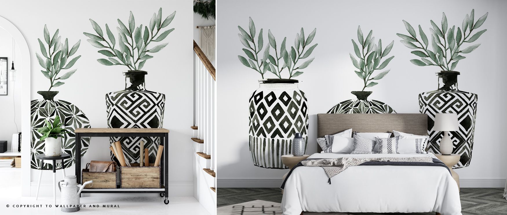 The artistry of Geo Vases Wallpaper shines through abstract motifs painted in radiant layers. Bedrooms or living rooms glow with playful charm, creative brilliance, and luminous presence, surrounding interiors with atmosphere of refined elegance. 