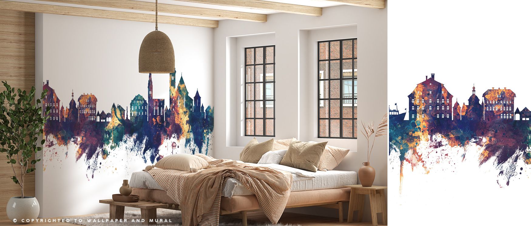 Hallstatt Austria Skyline Blue & Bronze Wallpaper enhances interiors with radiant tones painted in layered compositions of blue and bronze arranged in balance. Offices, bedrooms, or living rooms glow with luminous calm, enriched by metropolitan artistry, 
