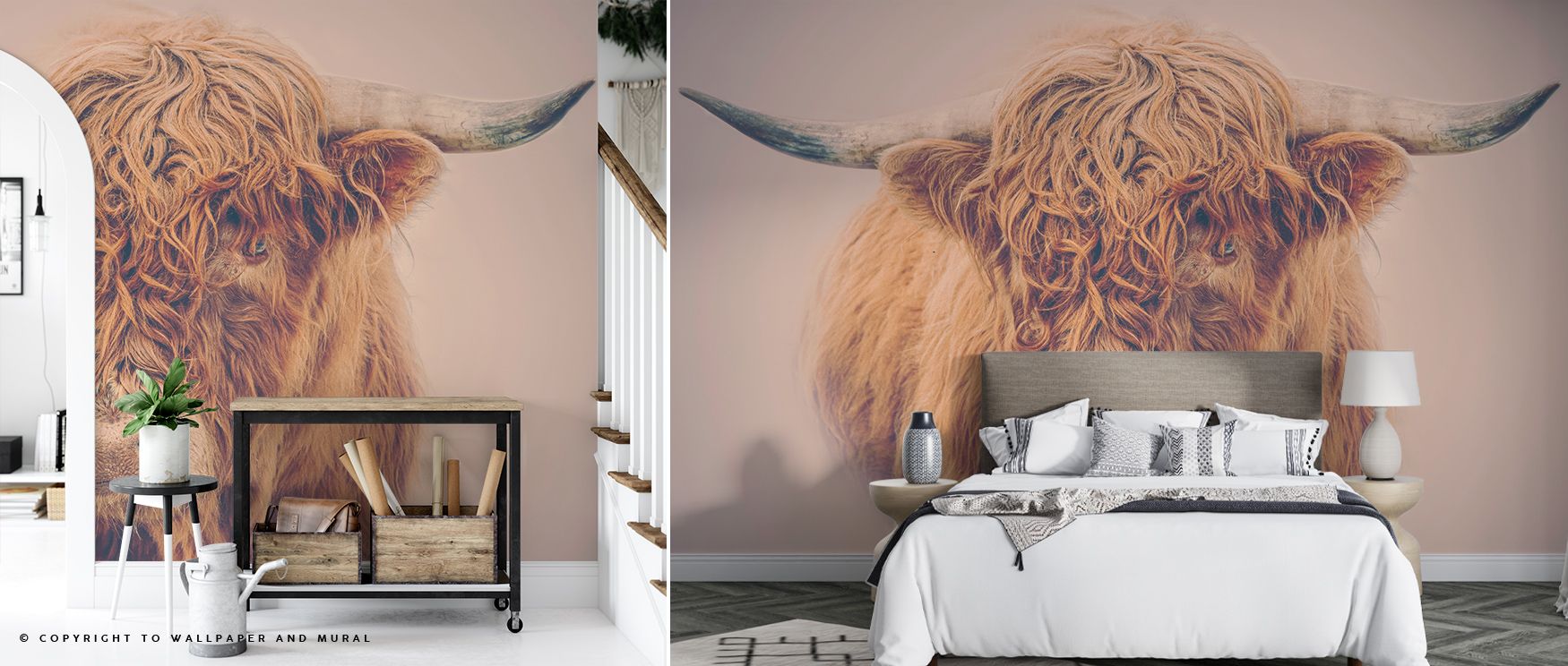 Highland Pride Wallpaper spreads natural majesty with landscapes shaded in earthy greens and purples painted in rhythmic balance across surfaces. Living rooms, offices, or bedrooms glow with refined calm, enriched by luminous brilliance, rugged charm, and